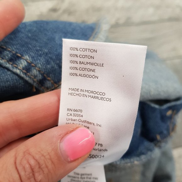 Free People Denim Dungaree Dress Small UK 10 Blue Mid Wash Coverall Casual BN - Picture 9 of 10